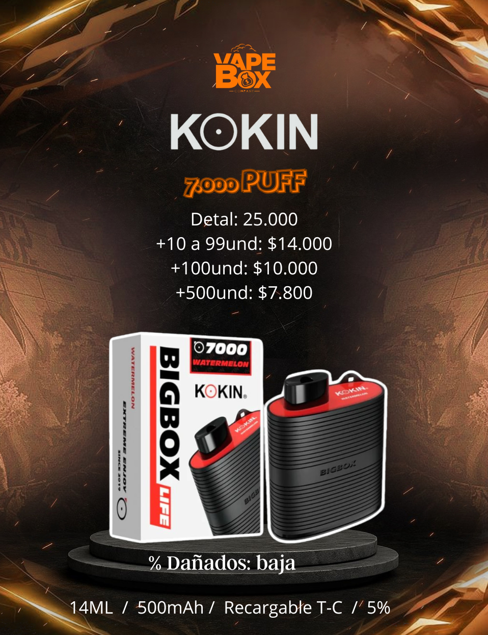 KOKIN 7.000 PUFF