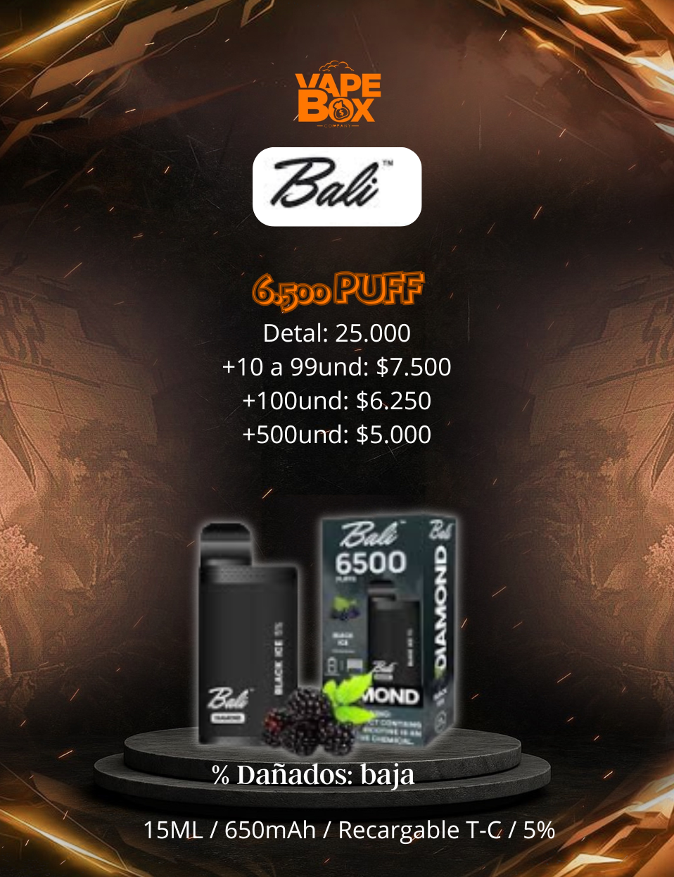 BALI 6.500 PUFF