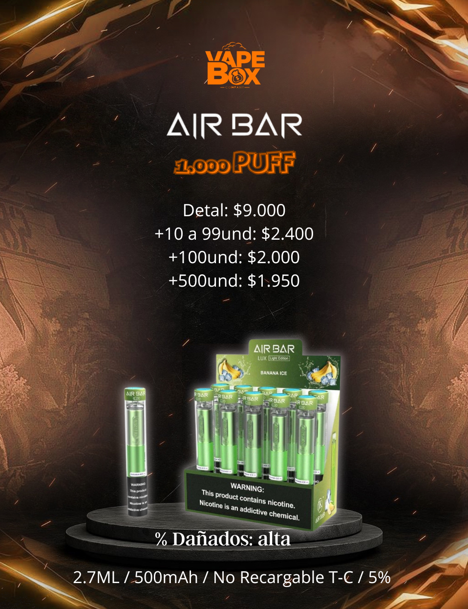 AIR BAR 1000 PUFF
