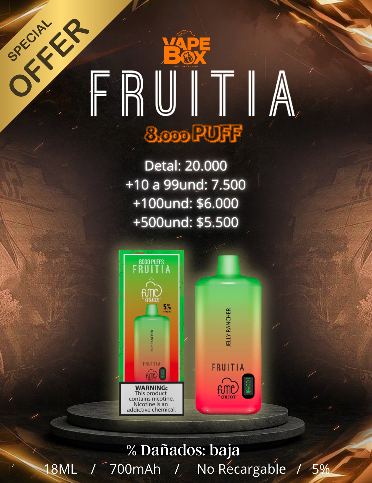 FRUITIA 8.000 PUFF